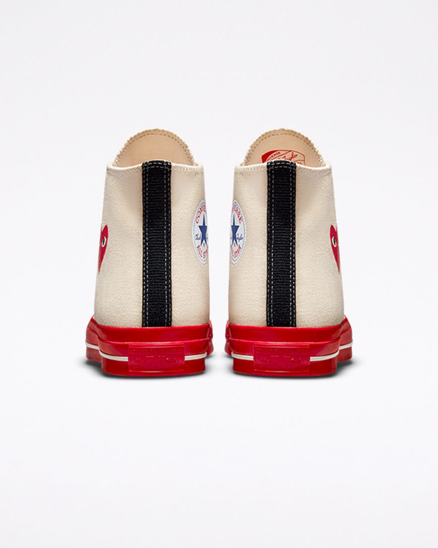 Tenisi Inalti Dama Converse x Comme des Garçons PLAY Chuck 70 Rosii | RO TWSFE045